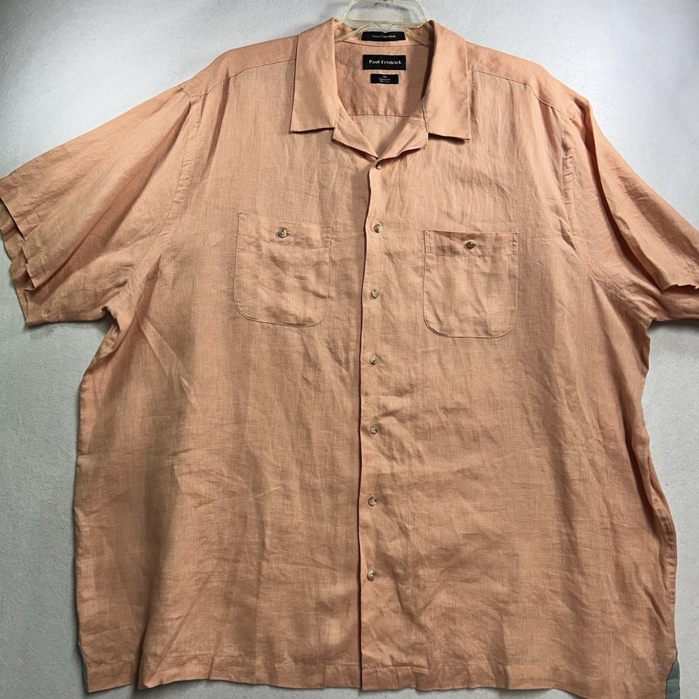 Paul Frederick 100% Linen 3XL Button Down Shirt Classic fit